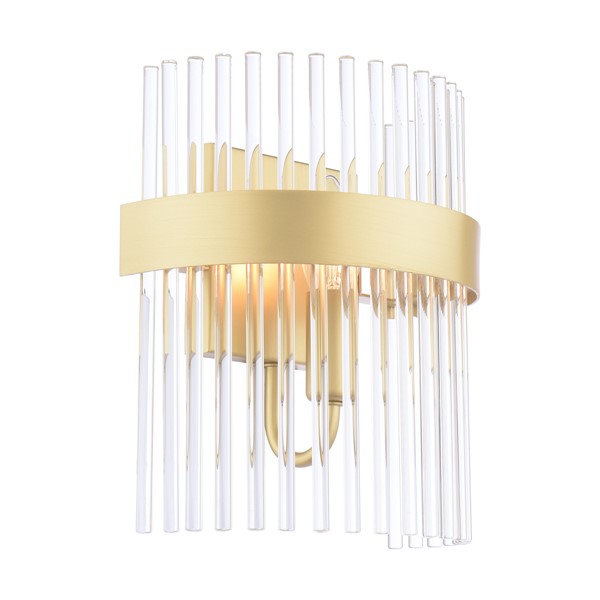 (image for) Laura Ashley Alexa Wall Light Glass and Matt Antique Brass